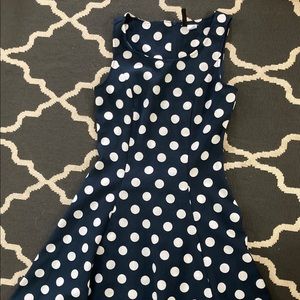 2FOR 20- Beautiful navy and white pokadot dress